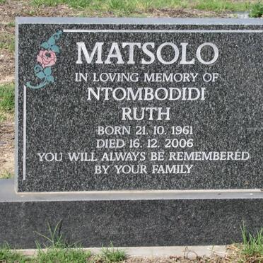 MATSOLO Ntombodidi Ruth 1961-2006