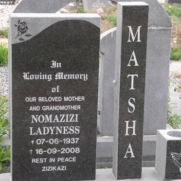 MATSHA Nomazizi Ladyness 1937-2008