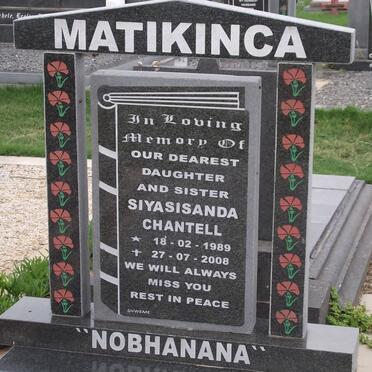 MATIKINCA Siyasisanda Chantell 1989-2008