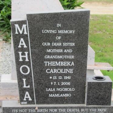 MAHOLA Thembeka Caroline 1941-2006