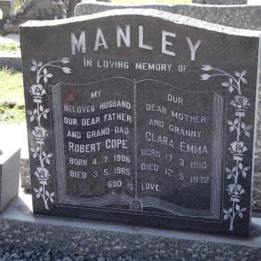 MANLEY Robert Cope 1906-1965 &amp; Clara Emma 1910-1972