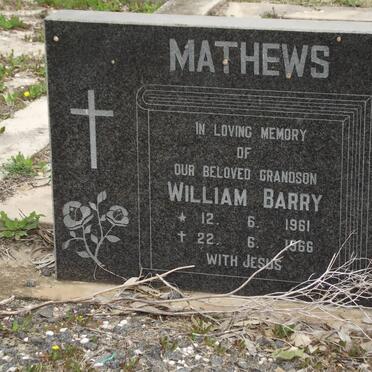 MATHEWS William Barry 1961-1966