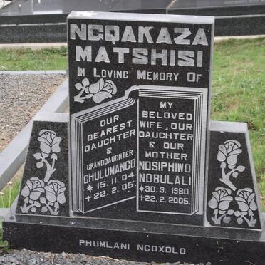 MATSHISI Nosiphiwo Nobulali 1980-2005 :: NCQAKAZA Chulumango 2004-2005