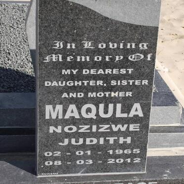 MAQULA Nozizwe Judith 1965-2012