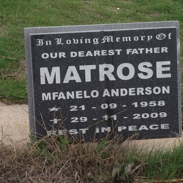 MATROSE Mfanelo Anderson 1958-2009