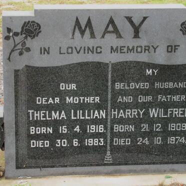 MAY Harry Wilfred 1909-1974 &amp; Thelma Lillian 1916-1983