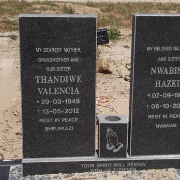 MAHOLWANA Thandiwe Valencia 1949-2012 :: NWABISA  Hazel 1969-2002