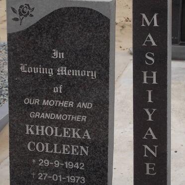 MASHIYANE Kholeka Colleen 1942-1973