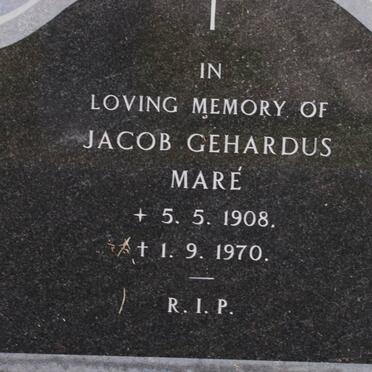 MARE Jacob Gehardus 1908-1970