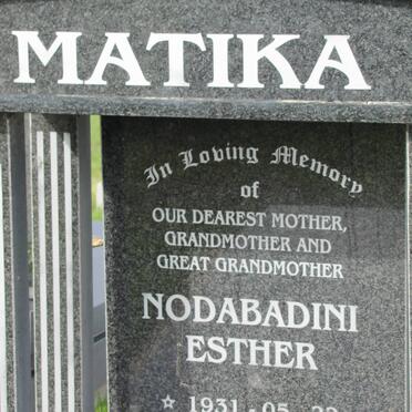 MATIKA Nodabadini Esther 1931-2007