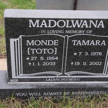 MADOLWANA Monde 1954-2003 :: MADOLWANA Tamara 1978-2002