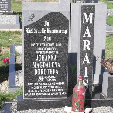 MARAIS Johanna Magdalena Dorothea 1924-2006