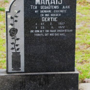 MARAIS Gertie 1927-1972