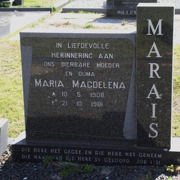 MARAIS Maria Magdalena 1908-1981