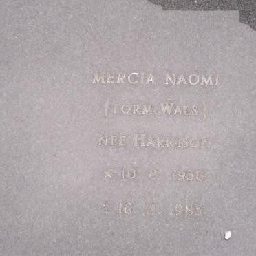 MARAIS Mercia Naomi formerly WALS nee HARRISON 1928-1985
