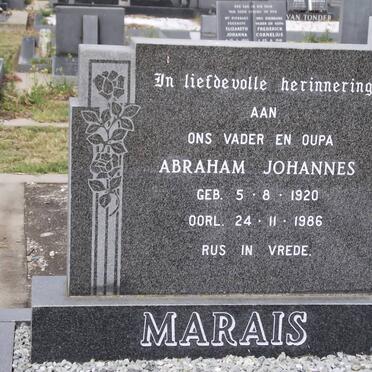 MARAIS Abraham Johannes 1920-1986