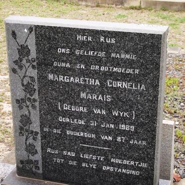 MARAIS Margaretha Cornelia nee VAN WYK -1969