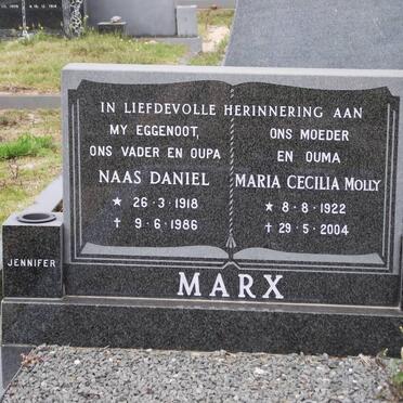 MARX Naas Daniel 1918-1986 &amp; Maria Cecilia Molly 1922-2004