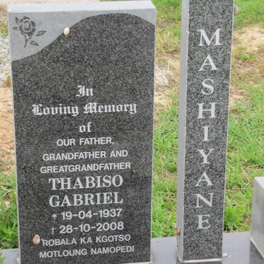MASHIYANE Thabiso Gabriel 1937-2008