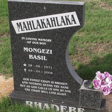 MAHLAKAHLAKA Mongezi Basil 1971-2008