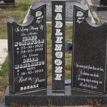 MADLINGOZI Idred Nomandla 1922-1990 MADLINGOZI Bella Mamlambo 1895-1993