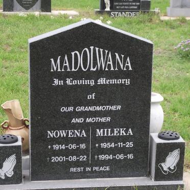 MADOLWANA Nowena 1914-2001 :: MADOLWANA Mileka 1954-1994