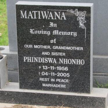 MATIWANA Phindiswa Nhonho 1956-2005