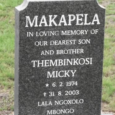 MAKAPELA Thembinkosi Micky 1974-2003