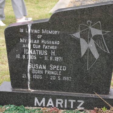 MARITZ Ignatius H. 1905-1971 &amp; Susan Speed ALLISON formerly MARITZ nee PRINGLE 1905-1982