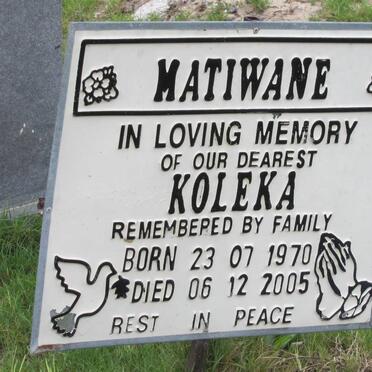 MATIWANE Koleka 1970-2005