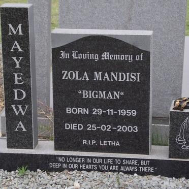MAYEDWA Zola Mandisi 1959-2003