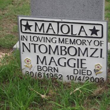 MAJOLA Ntombomzi Maggie 1952-2003