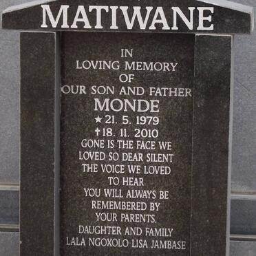 MATIWANE Monde 1979-2010