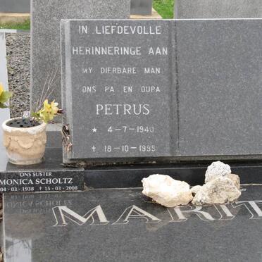 MARITZ Petrus 1940-1999 :: SCHOLTZ Monica 1938-2008