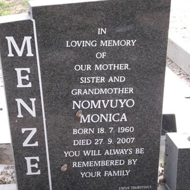 MENZE Nomvuyo Monica 1960-2007