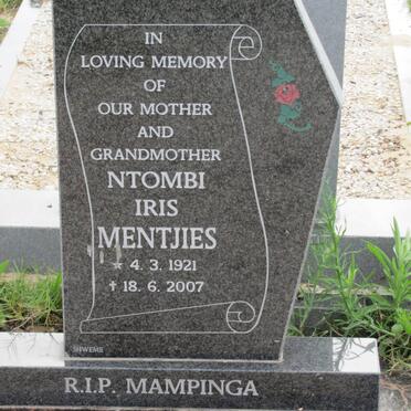 MENTJIES Ntombi Iris 1921-2007