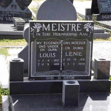 MEISTRE Louis F. 1912-1989 &amp; M.A. 1921-1994