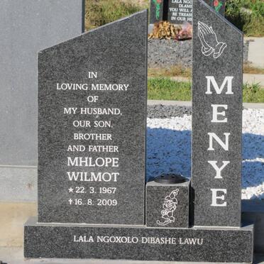 MENYE Mhlope Wilmot 1967-2009