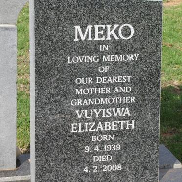 MEKO Vuyiswa Elizabeth 1939-2008