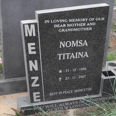 MENZE Nomsa Titaina 1956-2007