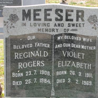 MEESER Reginald Rogers 1906-1984 &amp; Violet Elizabeth 1911-1969