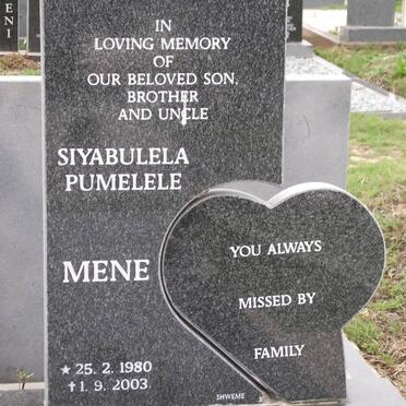 MENE Siyabulela Pumelele 1980-2003