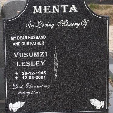 MENTA Vusumzi Lesley 1945-2001