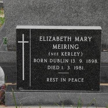 MEIRING Elizabeth Mary nee KERLEY 1898-1981