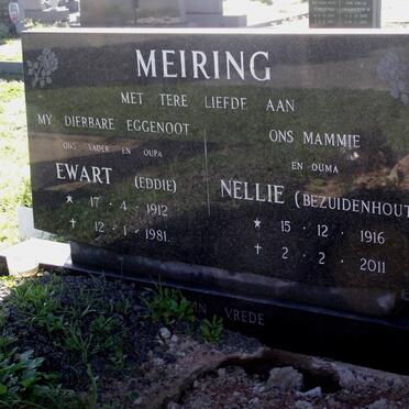 MEIRING Ewart 1912-1981 :: BEZUIDENHOUT Nellie formerly MEIRING 1916-2011