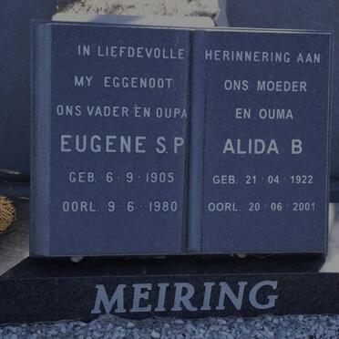 MEIRING Eugene S.P. 1905-1980 &amp; Alida B. 1922-2001