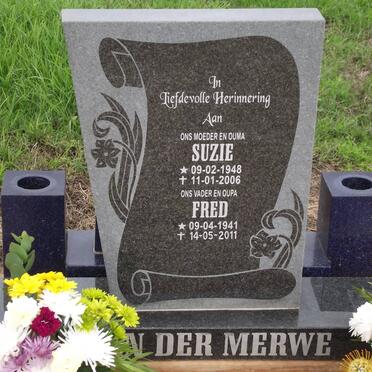 MERWE Fred J., van der 1941-2011 &amp; Anna Susanna 1948-2006
