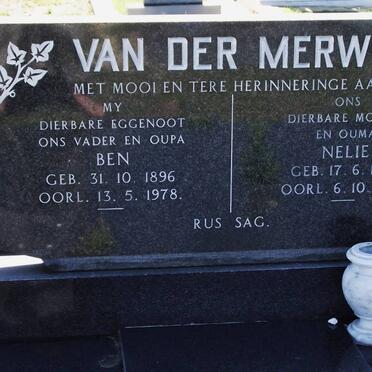 MERWE Ben, van der 1896-1978 &amp; C.G. 1901-1990