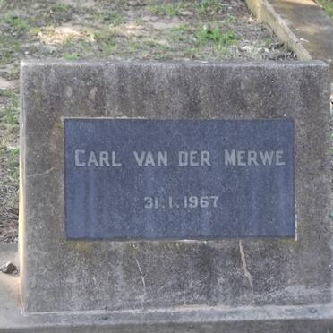 MERWE Carl, van der -1967