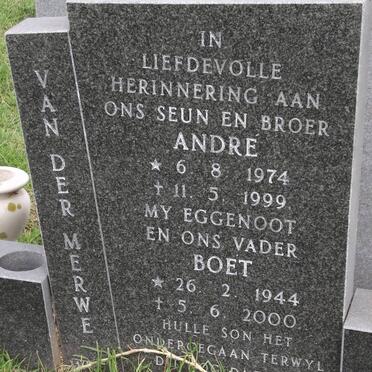 MERWE André, van der 1974-1999 :: MERWE I.S., van der 1944-2000